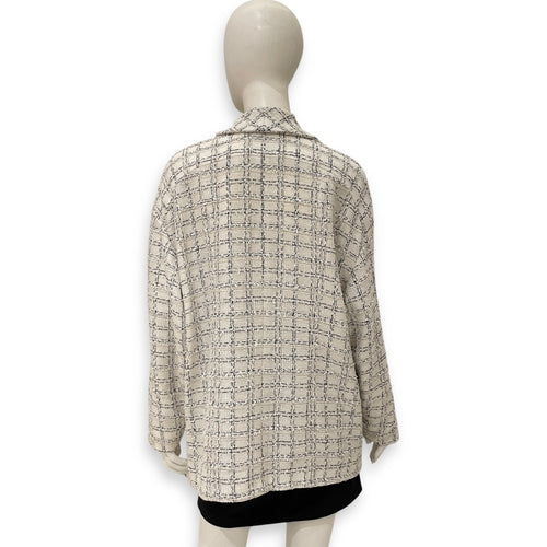 Tweed jacket 40 White Ready-To-Wear, Silver hardware