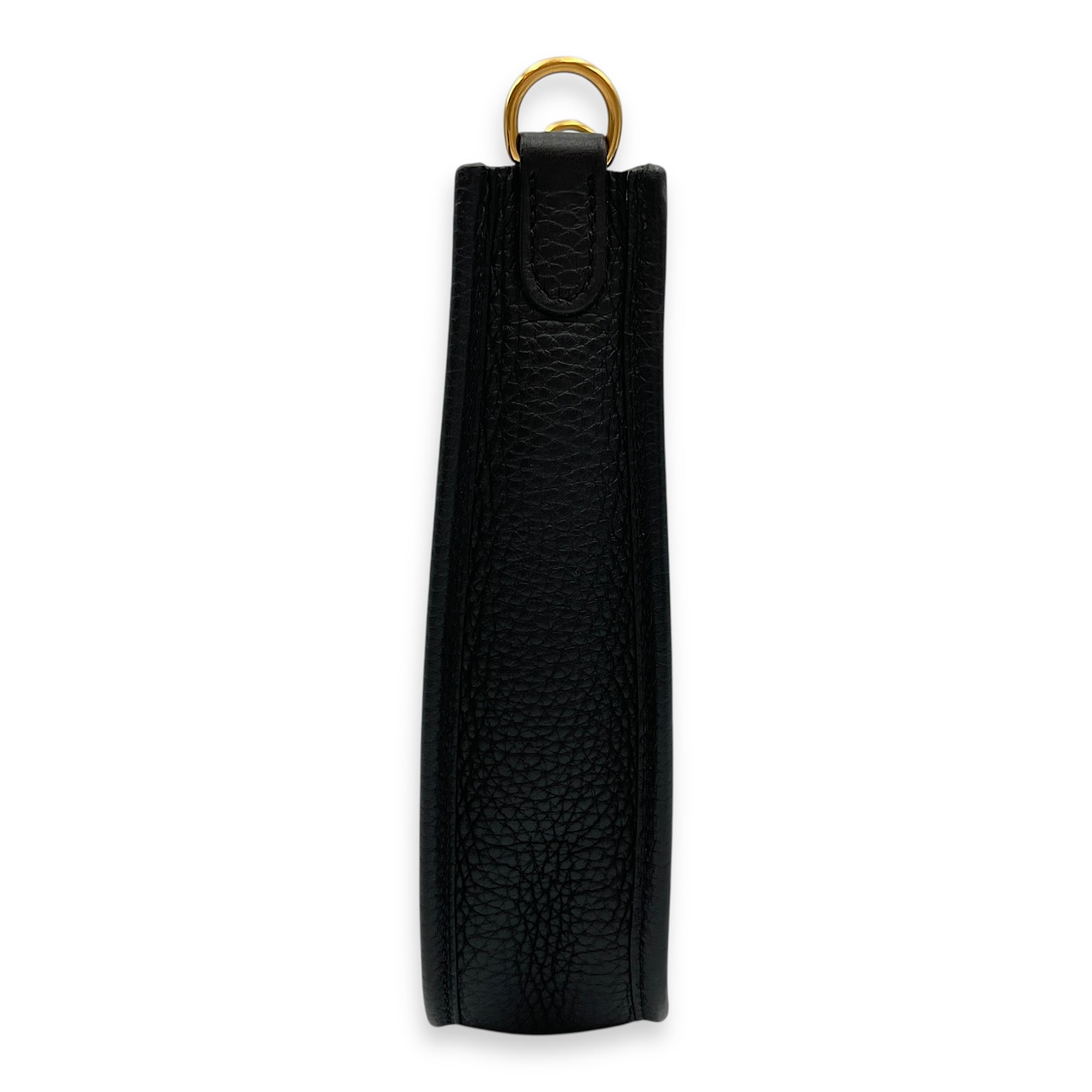 Evelyne Mini Black in Clemence, Gold hardware