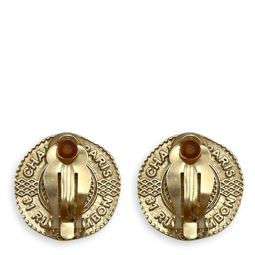 Vintage Cambon Clip On Gold Hardware Earrings