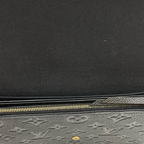 Felicie Pochette Empreinte Black Crossbody Bag in Calfskin, Gold hardware