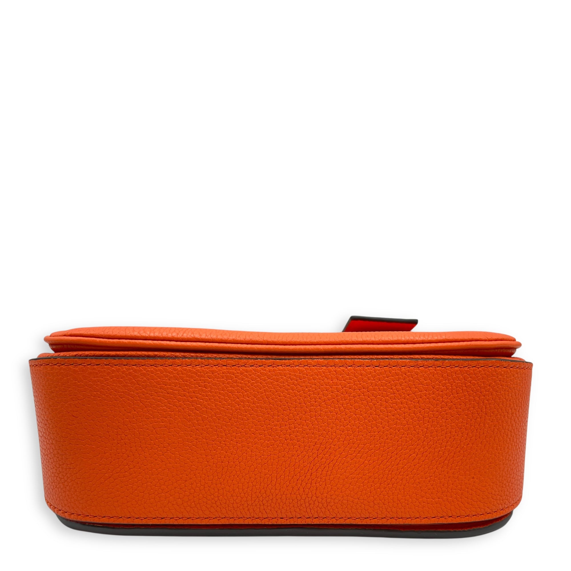 Vivienne NM Orange Crossbody Bag in Calfskin, Silver hardware
