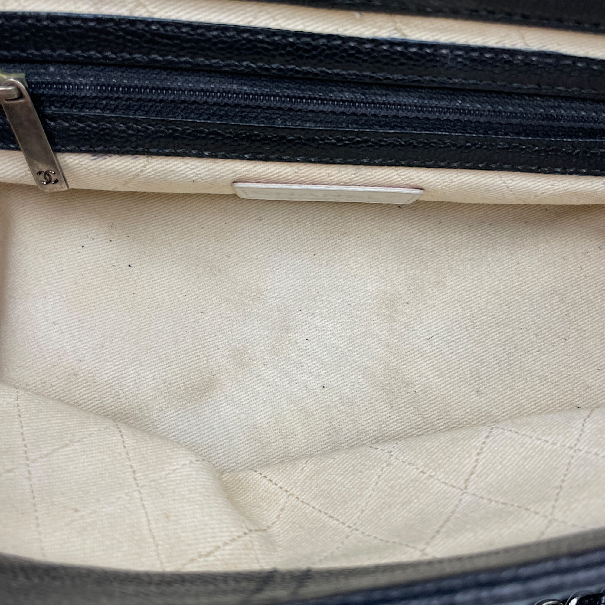Single Flap Black Crossbody Bag in Calfskin, Silver hardware