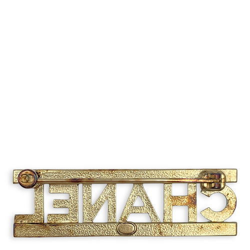 CC All Crystal Logo Silver Hardware Brooch