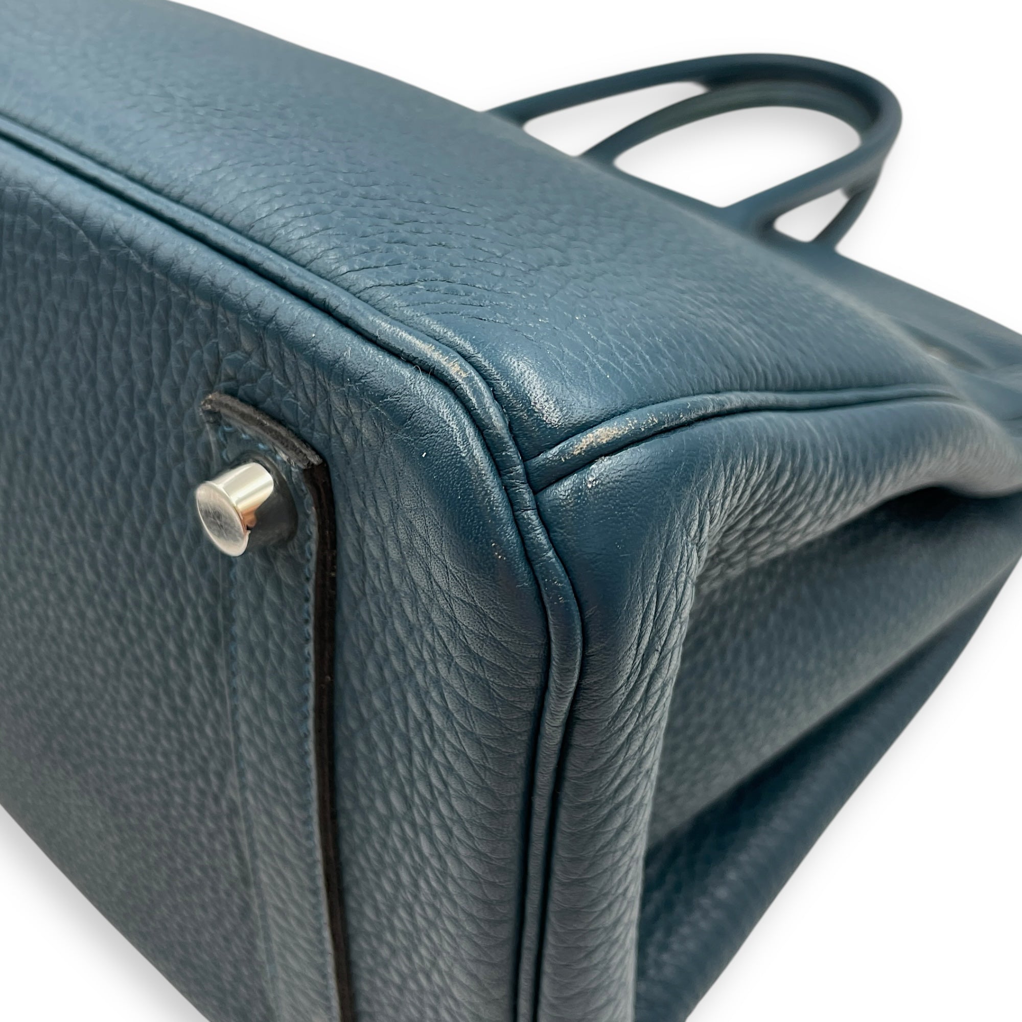 Birkin 35 Blue De Galice in Clemence, Palladium hardware