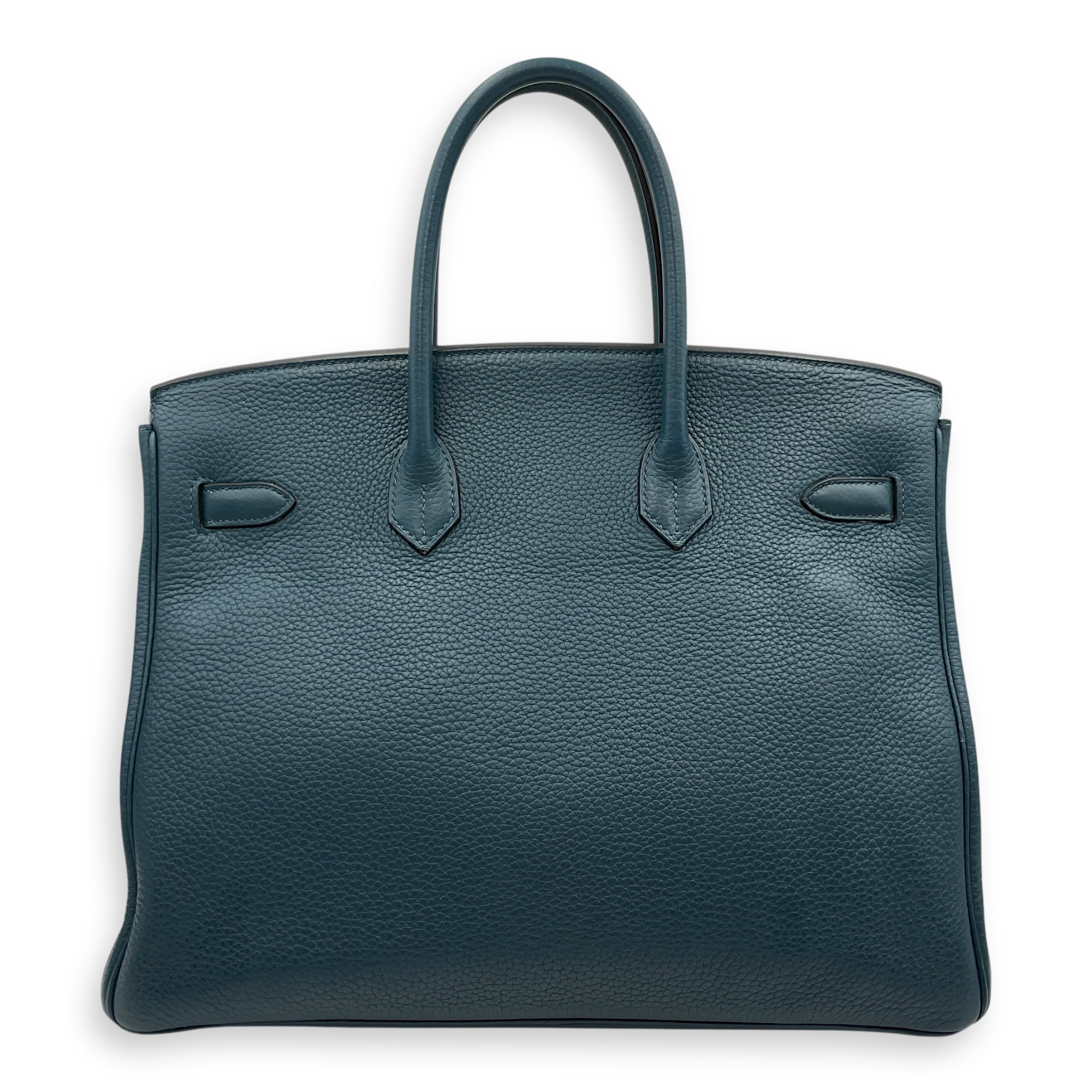 Birkin 35 Blue De Galice in Clemence, Palladium hardware