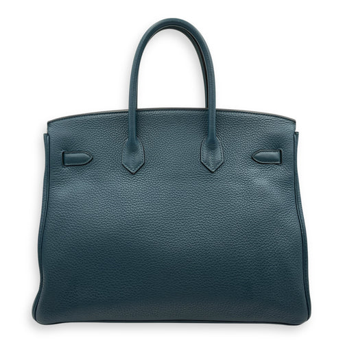 Birkin 35 Blue De Galice in Clemence, Palladium hardware