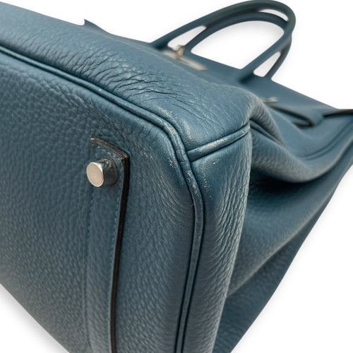 Birkin 35 Blue De Galice in Clemence, Palladium hardware