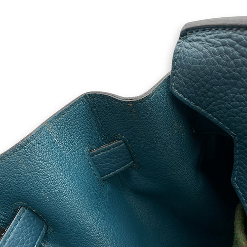 Birkin 35 Blue De Galice in Clemence, Palladium hardware