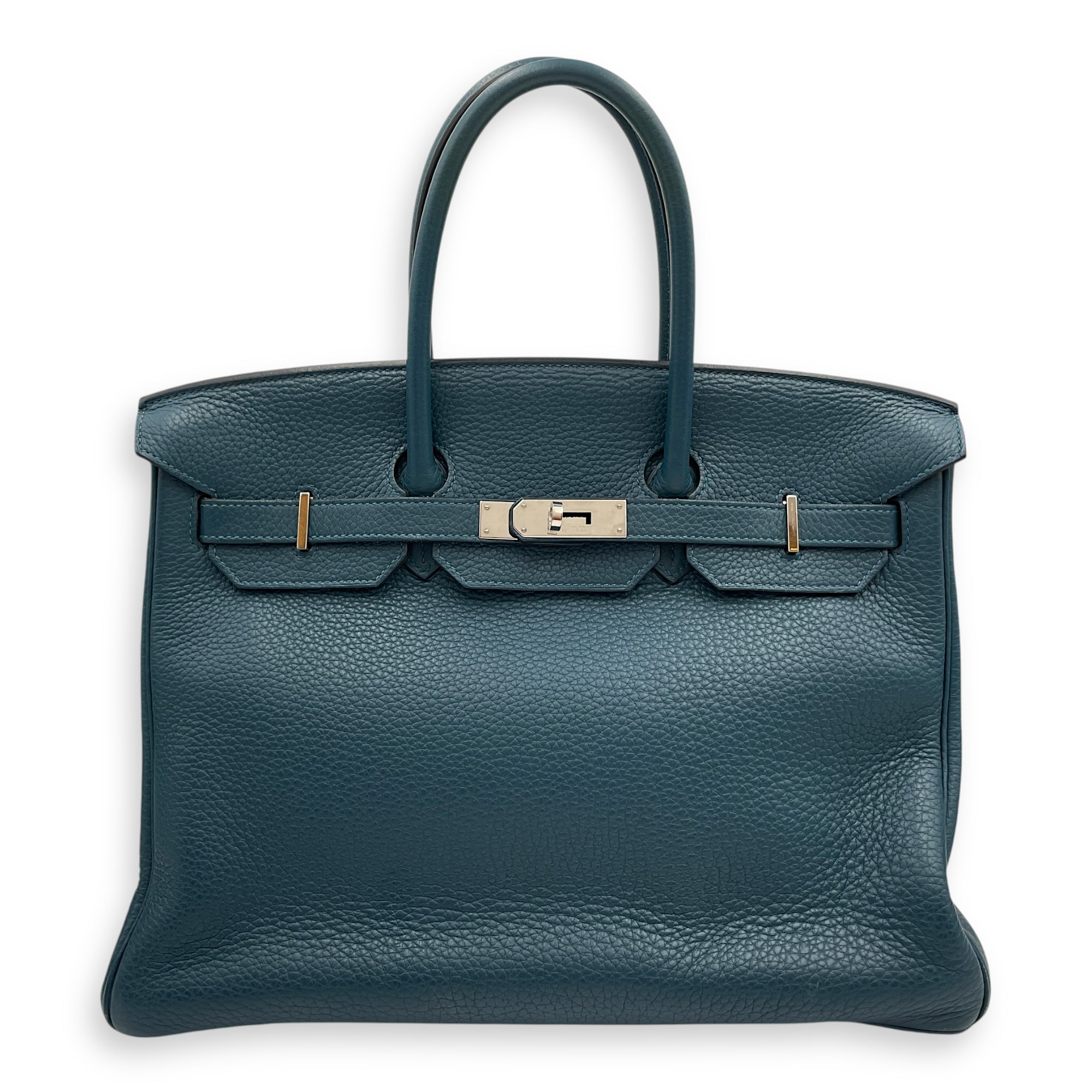 Birkin 35 Blue De Galice in Clemence, Palladium hardware