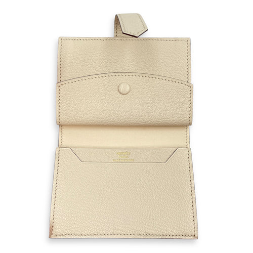 Bearn Mini Nata Wallet in Chevre Mysore, Gold hardware