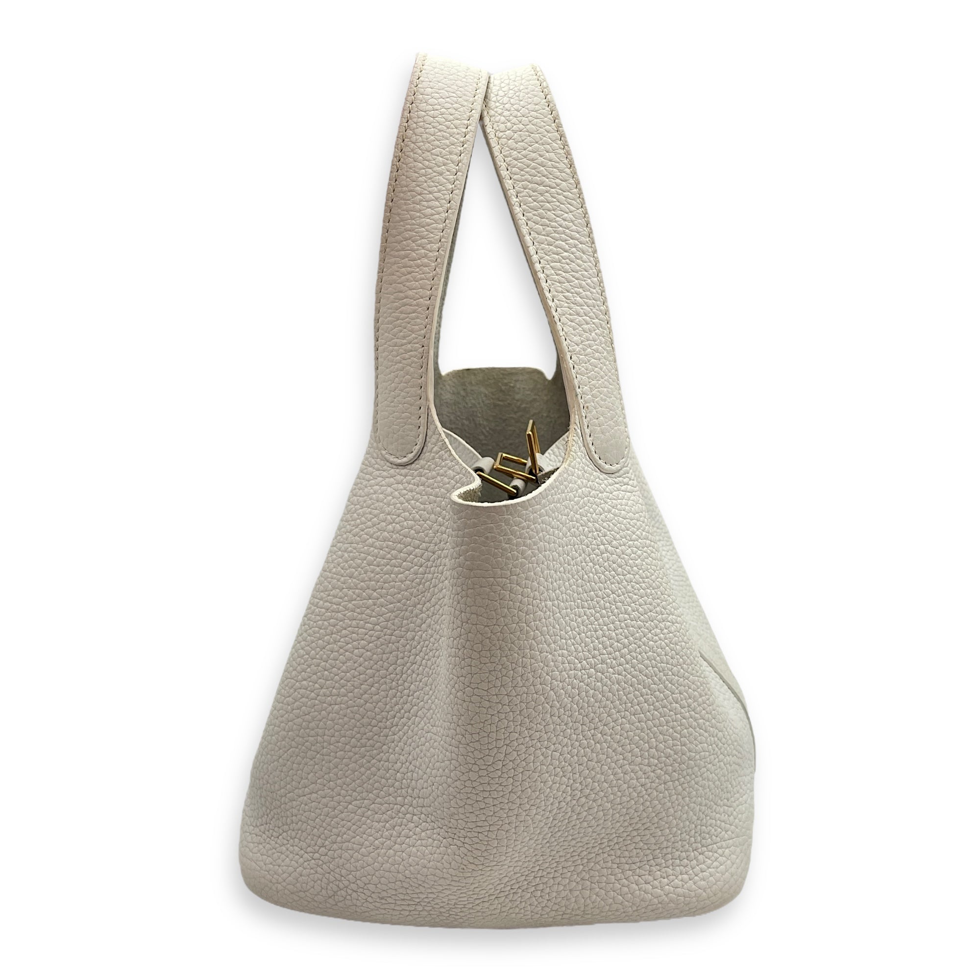 Picotin 18 White in Clemence, Gold hardware
