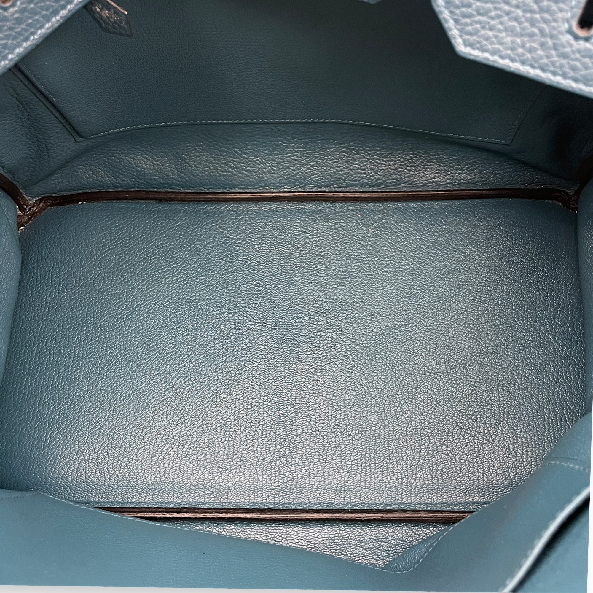 Birkin 35 Blue De Galice in Clemence, Palladium hardware