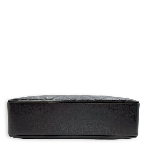 Vintage Big CC Logo Black Shoulder Bag in Caviar Leather, Gold hardware