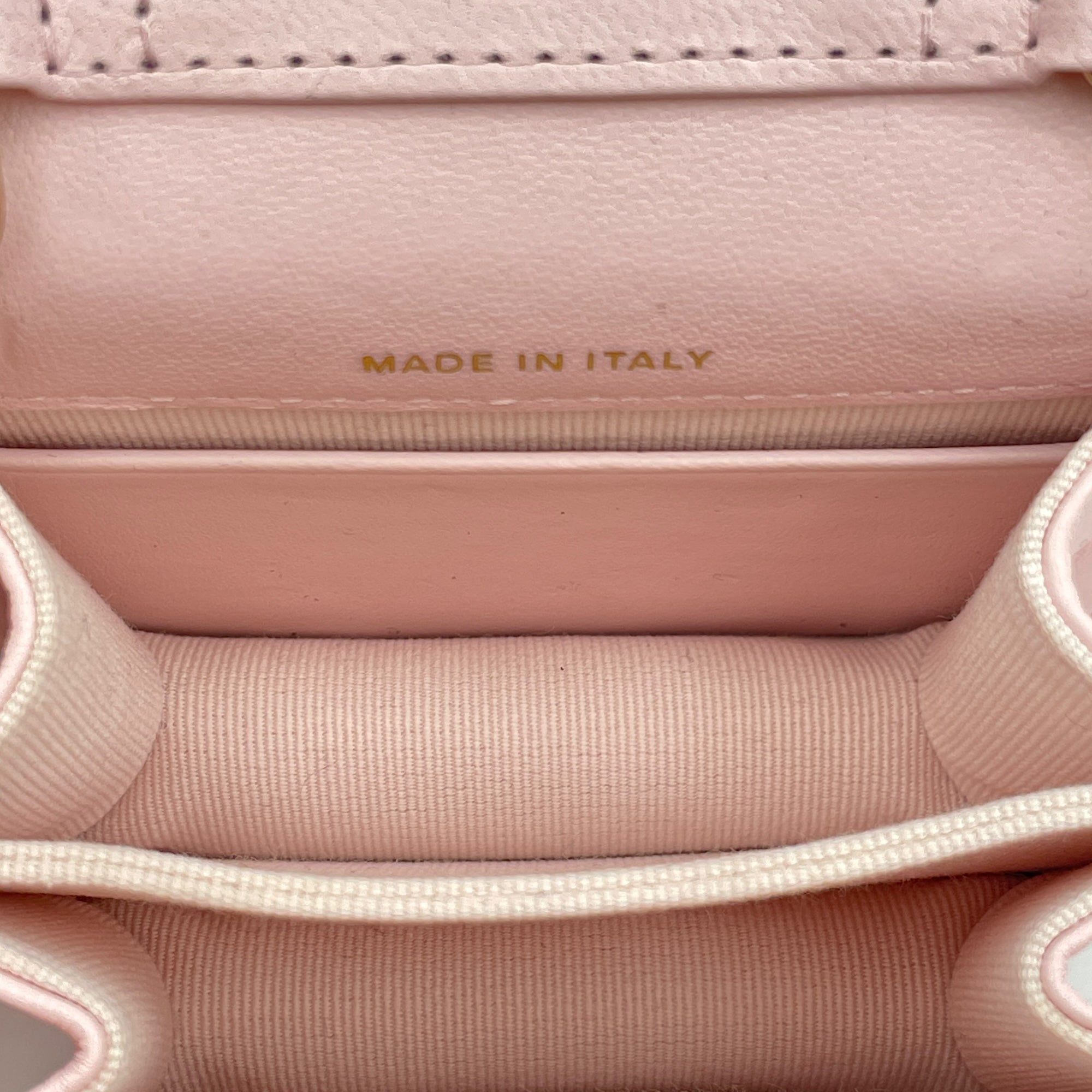 Mini Flap Pink Bag with Chain in Lambskin, Gold hardware