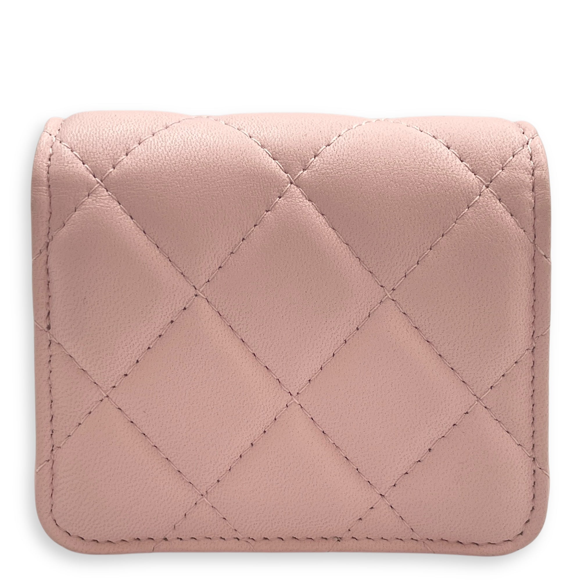 Mini Flap Pink Bag with Chain in Lambskin, Gold hardware