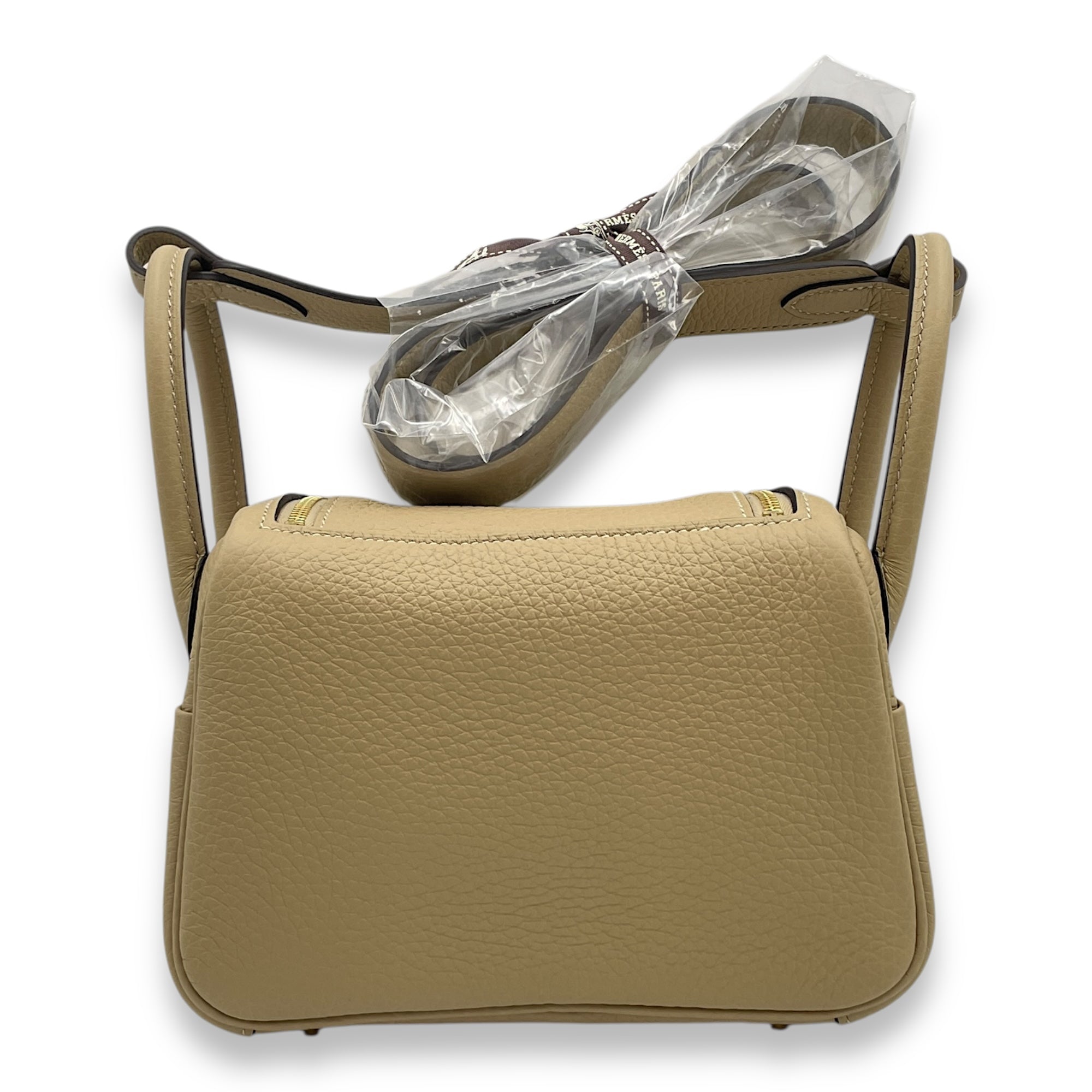 Lindy II Mini Trench/Gris Asphalt in Clemence, Gold hardware