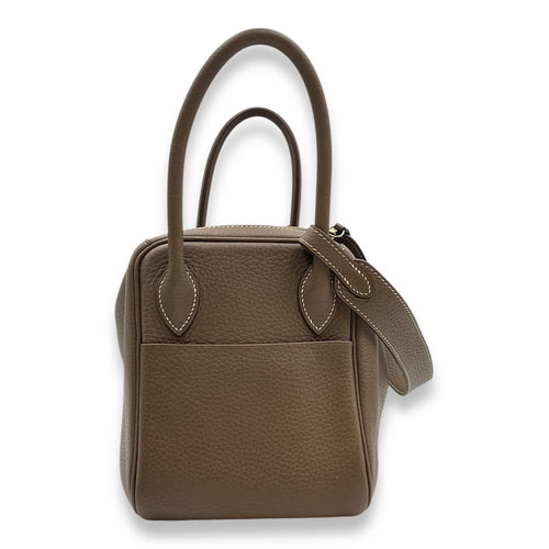 Lindy 26 Etoupe in Clemence, Gold hardware