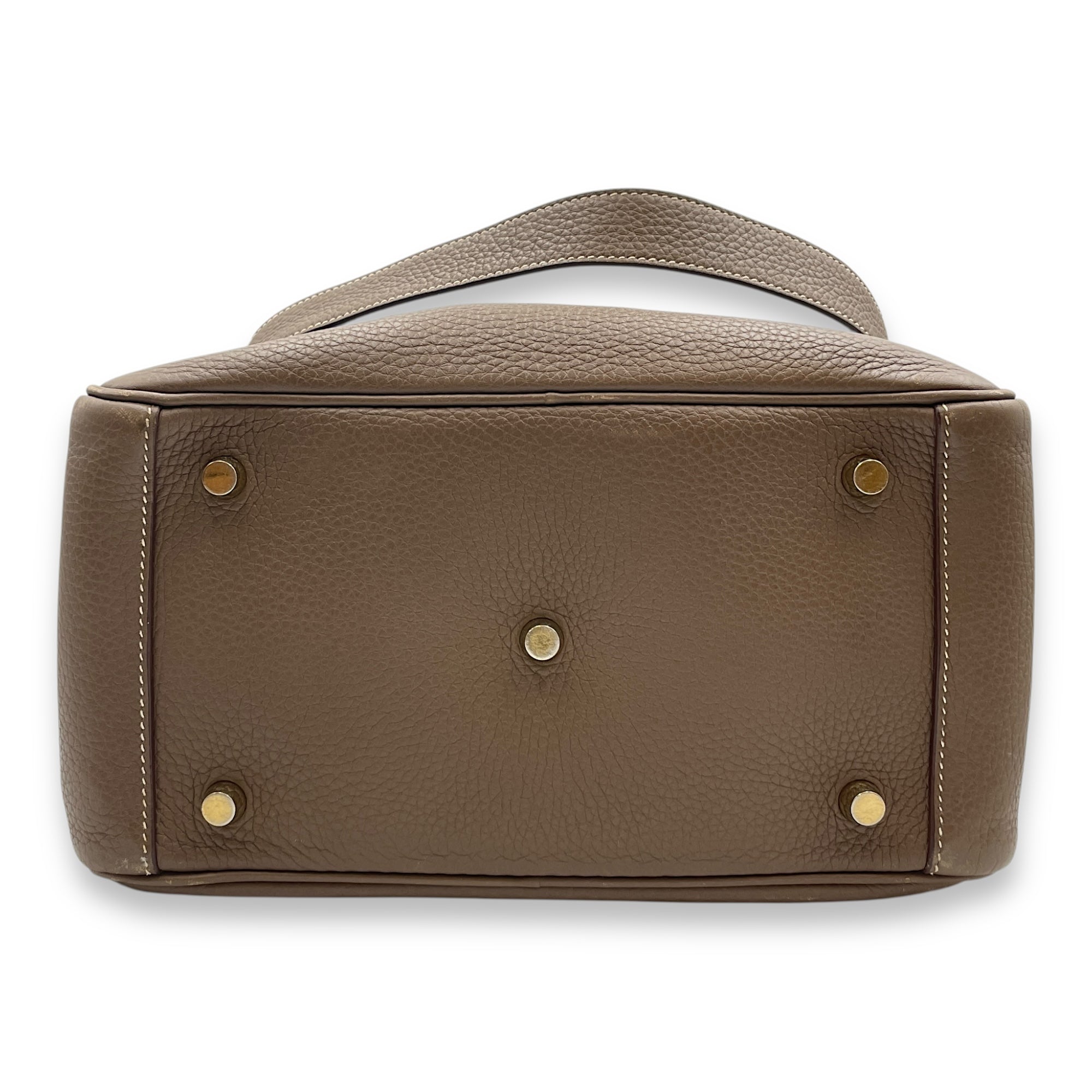 Lindy 26 Etoupe in Clemence, Gold hardware