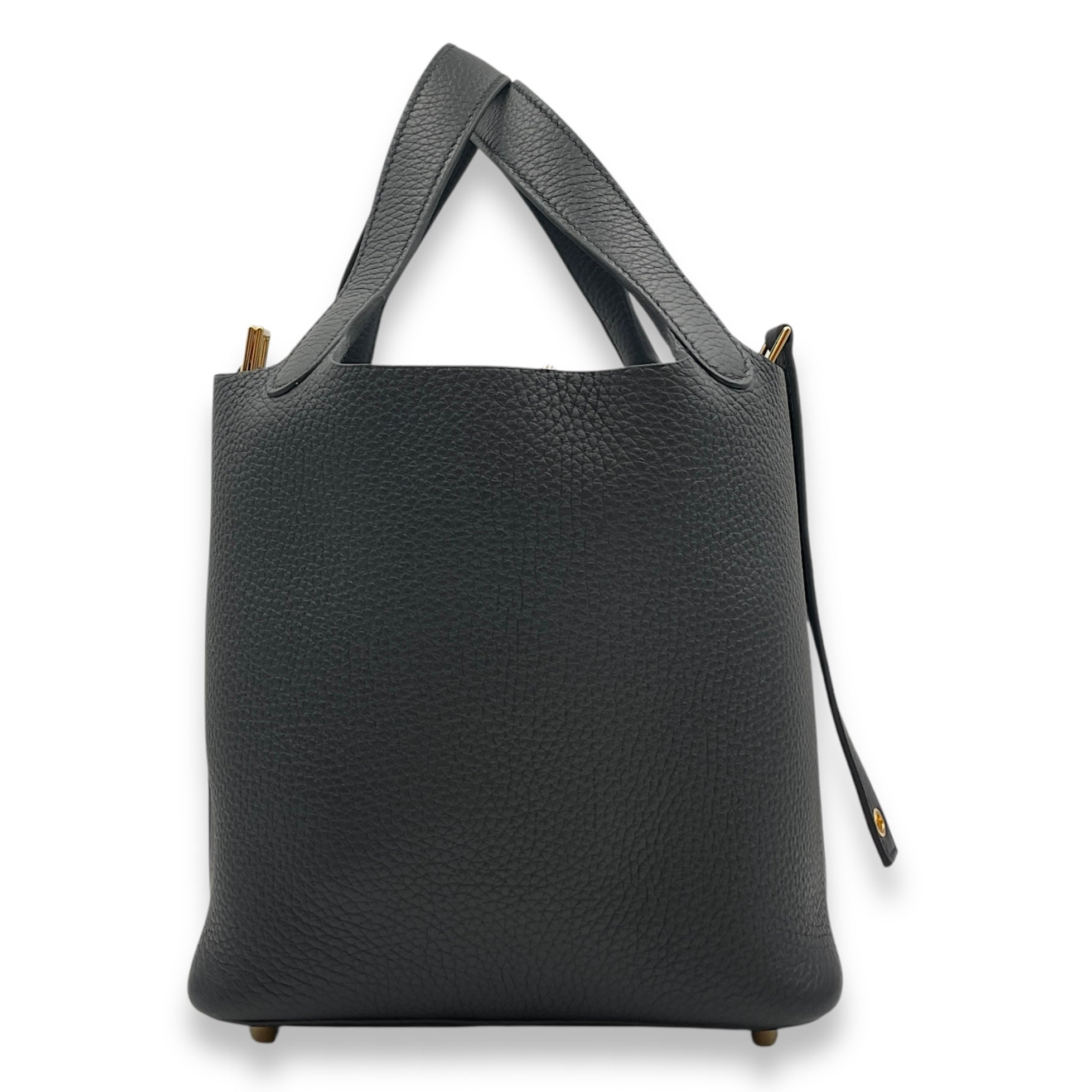 Picotin 18 Black in Clemence, Gold hardware