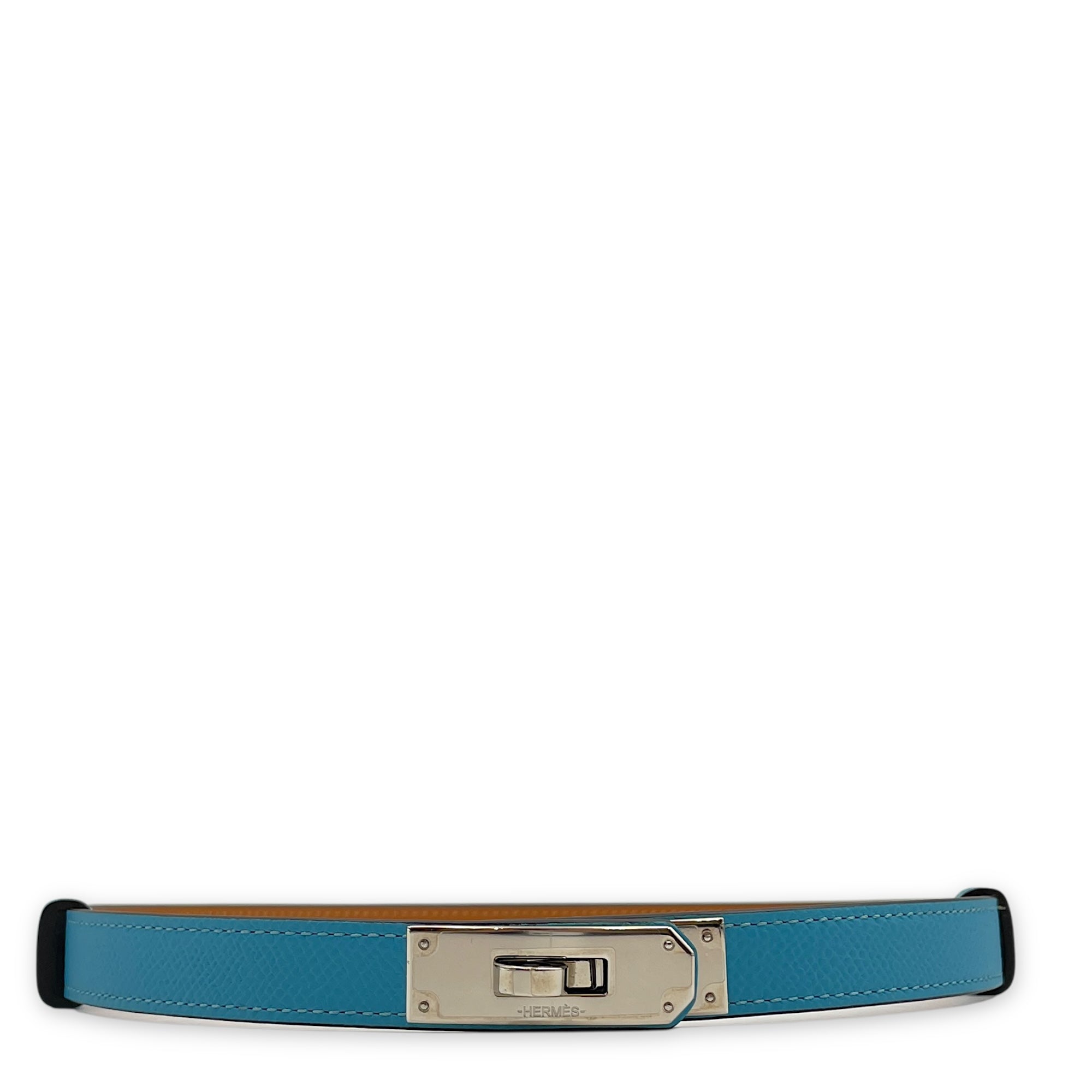 Kelly 18 Blue Paradise Belt in Epsom, Palladium hardware
