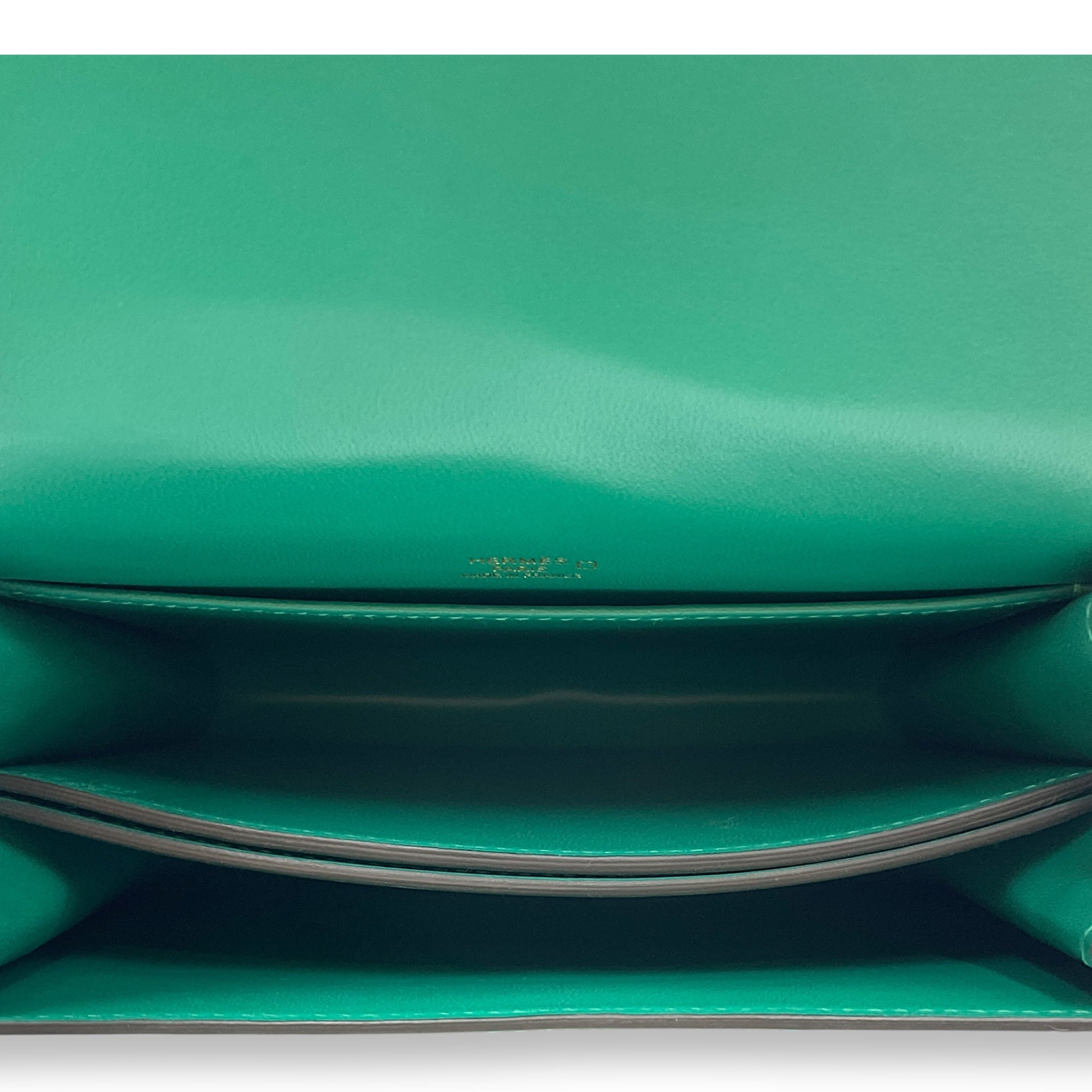 Roulis Mini Vert Jade in Matte Alligator/Shiny Alligator, Gold hardware