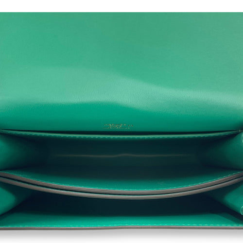 Roulis Mini Vert Jade in Matte Alligator/Shiny Alligator, Gold hardware