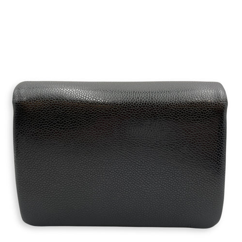 CC Flap Mini Black Crossbody Bag in Calfskin, Gold hardware