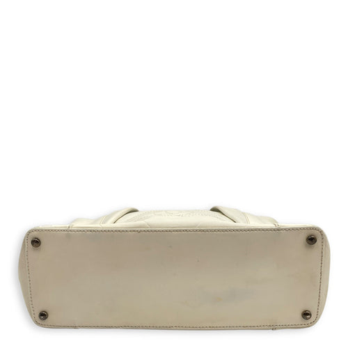 CC Chevron All Day Long Others White Tote Bag in Calfskin Brushed Palladium hardware CL2507-14372 5