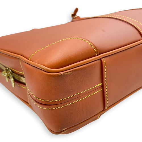 Nomade Porte Doc Voyage 40cm Brown Briefcase, Gold hardware