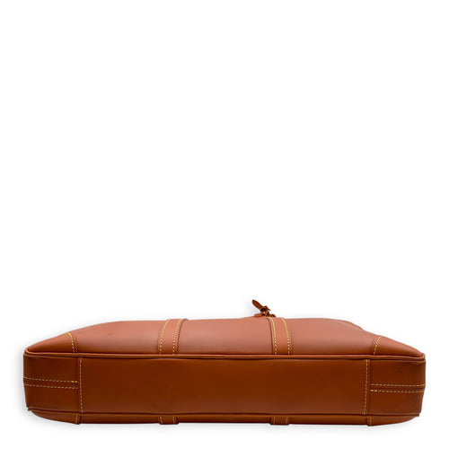 Nomade Porte Doc Voyage 40cm Brown Briefcase, Gold hardware