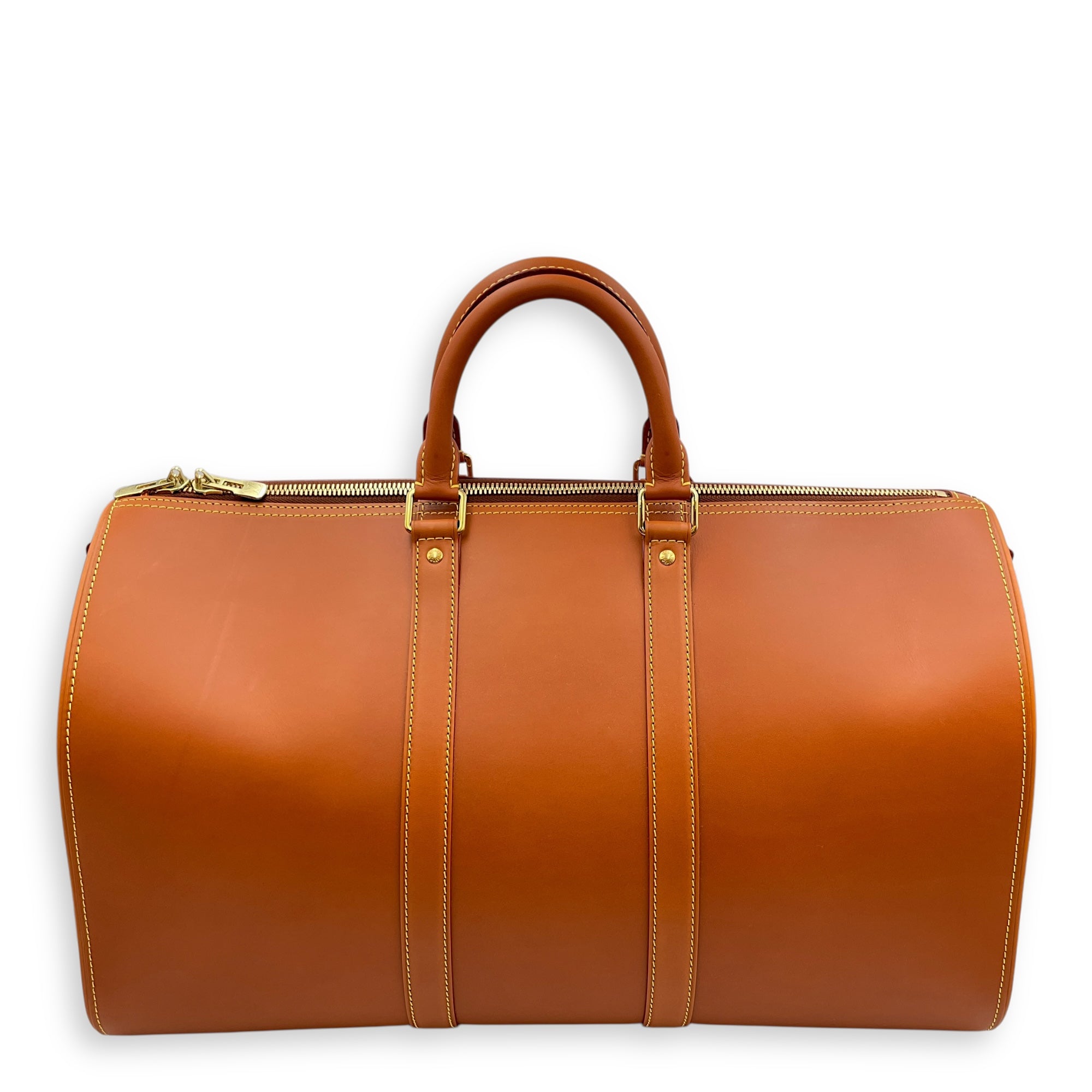 Keepall Bandouliere 45cm Brown Shoulder Bag in Nomad, Gold hardware