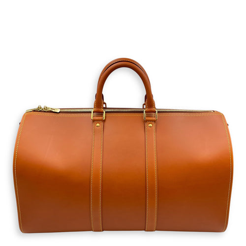 Keepall Bandouliere 45cm Brown Shoulder Bag in Nomad, Gold hardware