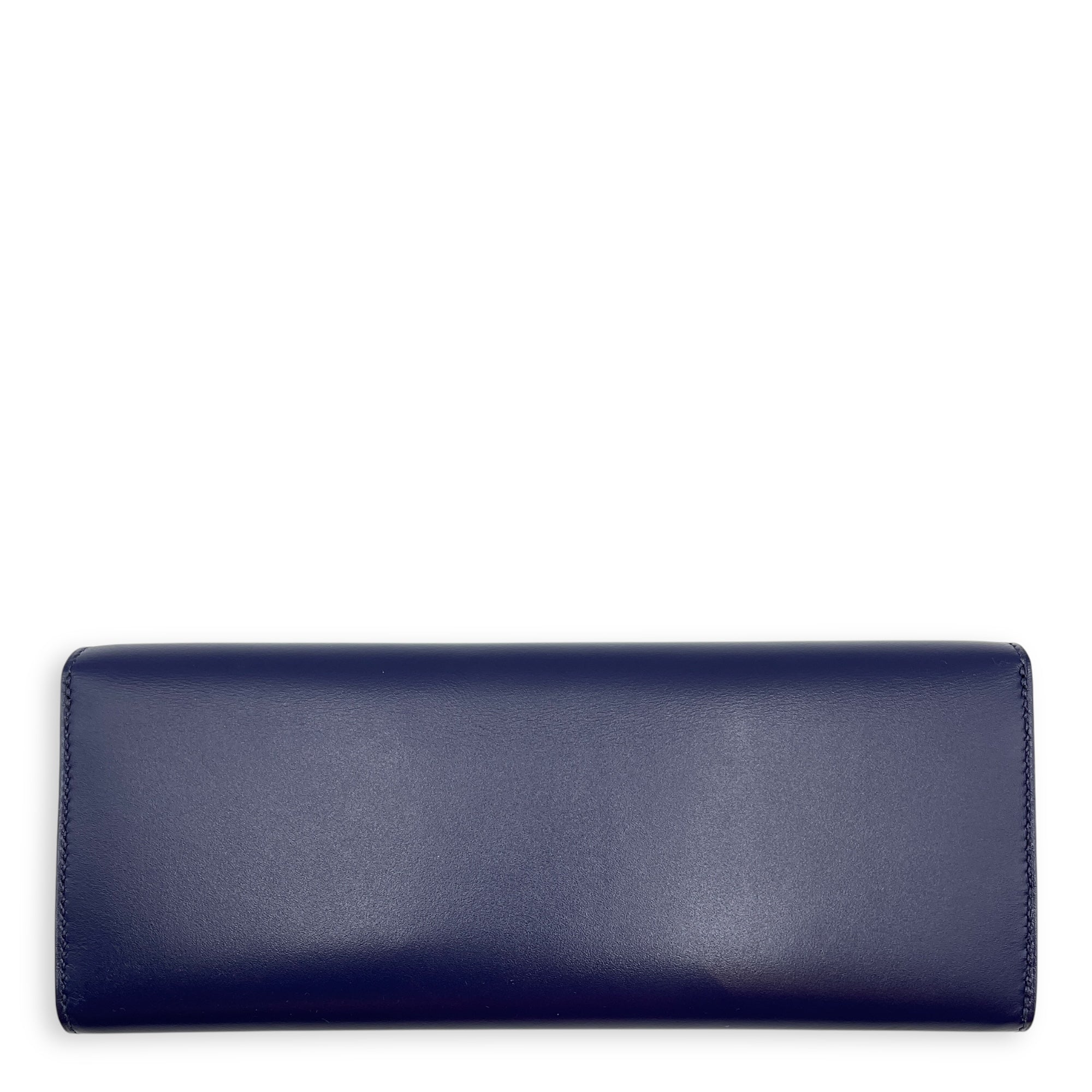 Maillon To Go Blue Saphir Wallet On Chain in Tadelakt Gold hardware