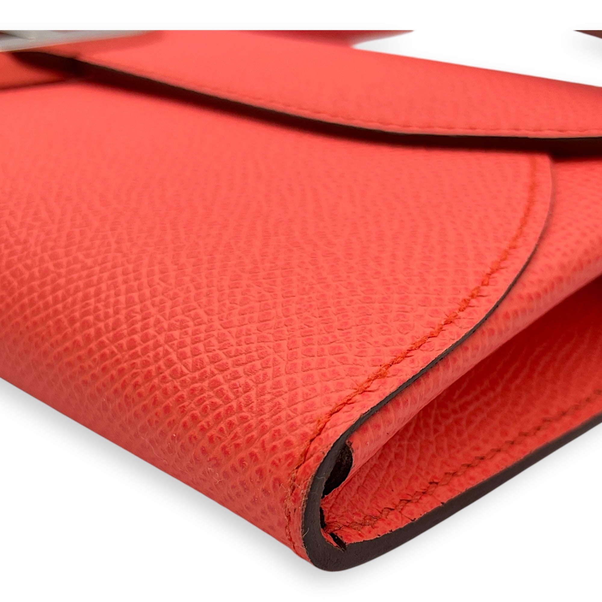 Maillon To Go Rose Texas Wallet On Chain in Epsom Palladium hardware
