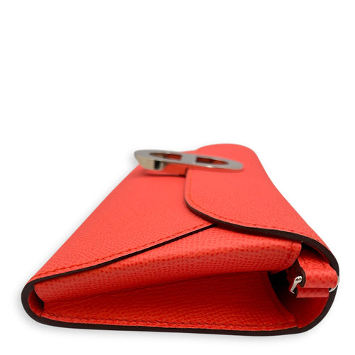 Maillon To Go Rose Texas Wallet On Chain in Epsom Palladium hardware