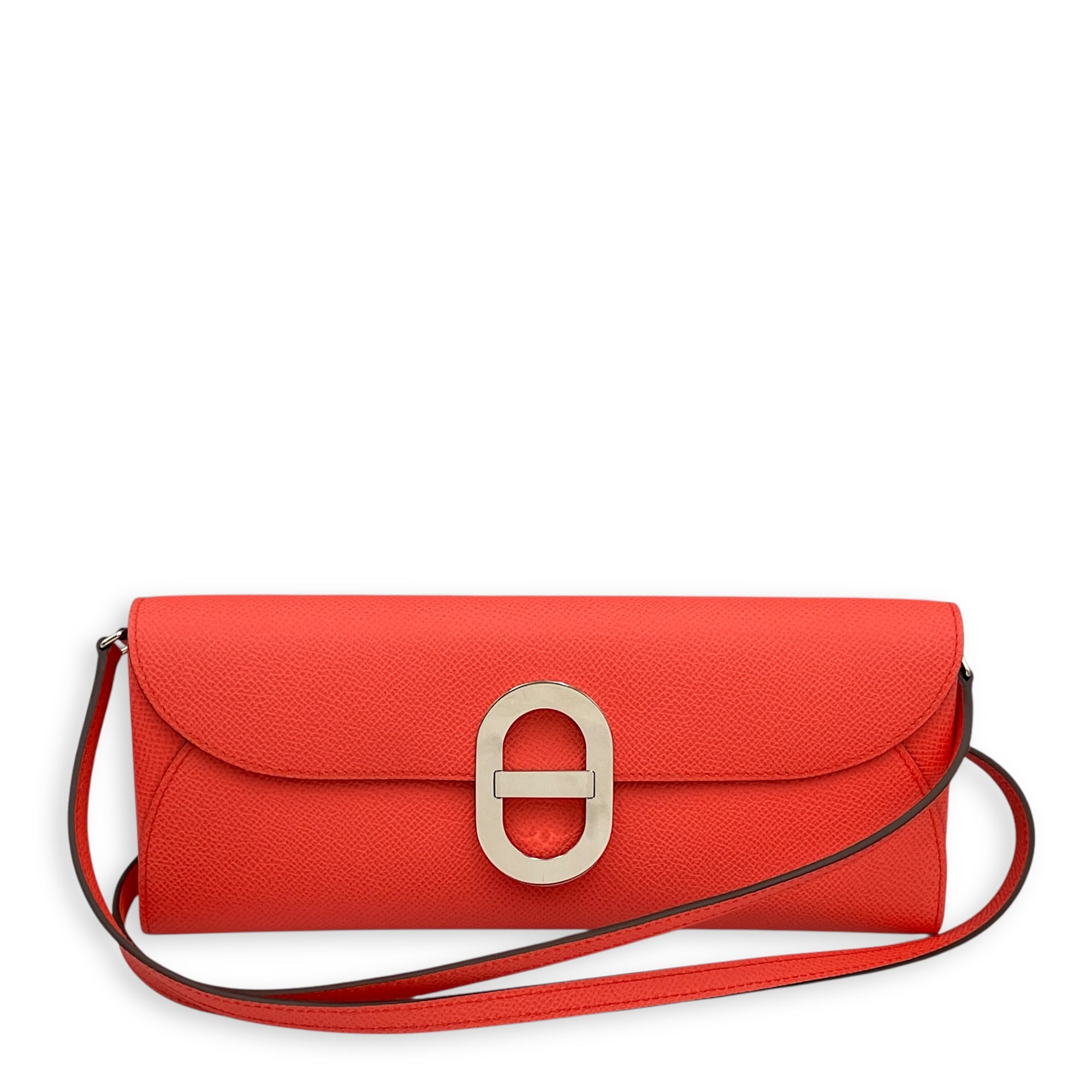 Maillon To Go Rose Texas Wallet On Chain in Epsom Palladium hardware