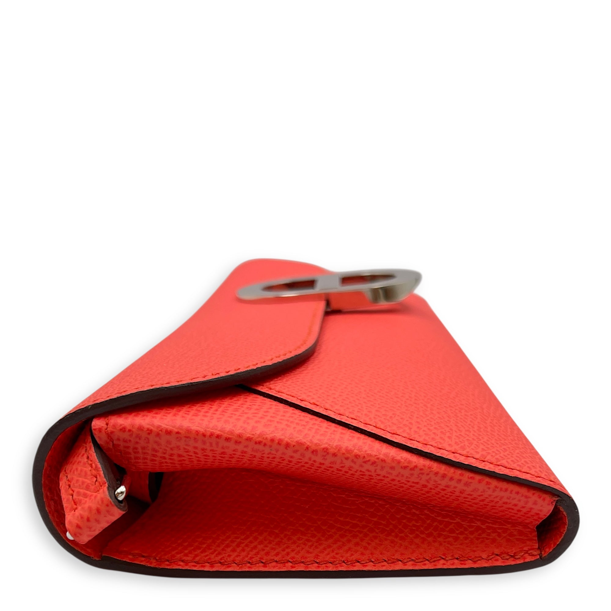Maillon To Go Rose Texas Wallet On Chain in Epsom Palladium hardware