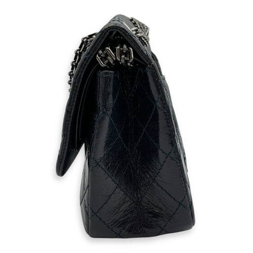 Reissue Others Blue Double Flap Bag in Distressed Leather Ruthenium hardware CL2507-14362 4