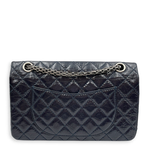 Reissue Others Blue Double Flap Bag in Distressed Leather Ruthenium hardware CL2507-14362 2
