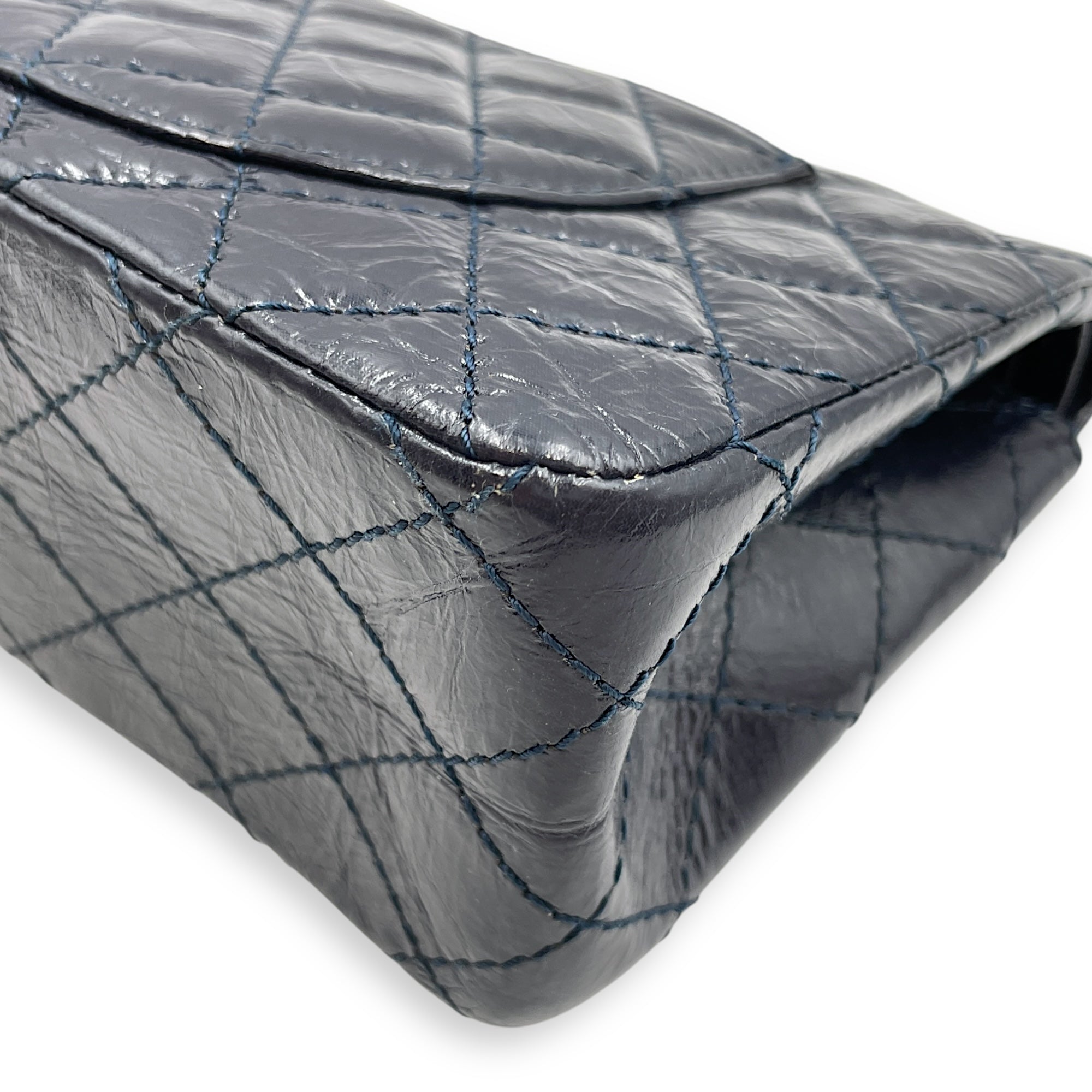 Reissue Others Blue Double Flap Bag in Distressed Leather Ruthenium hardware CL2507-14362 9