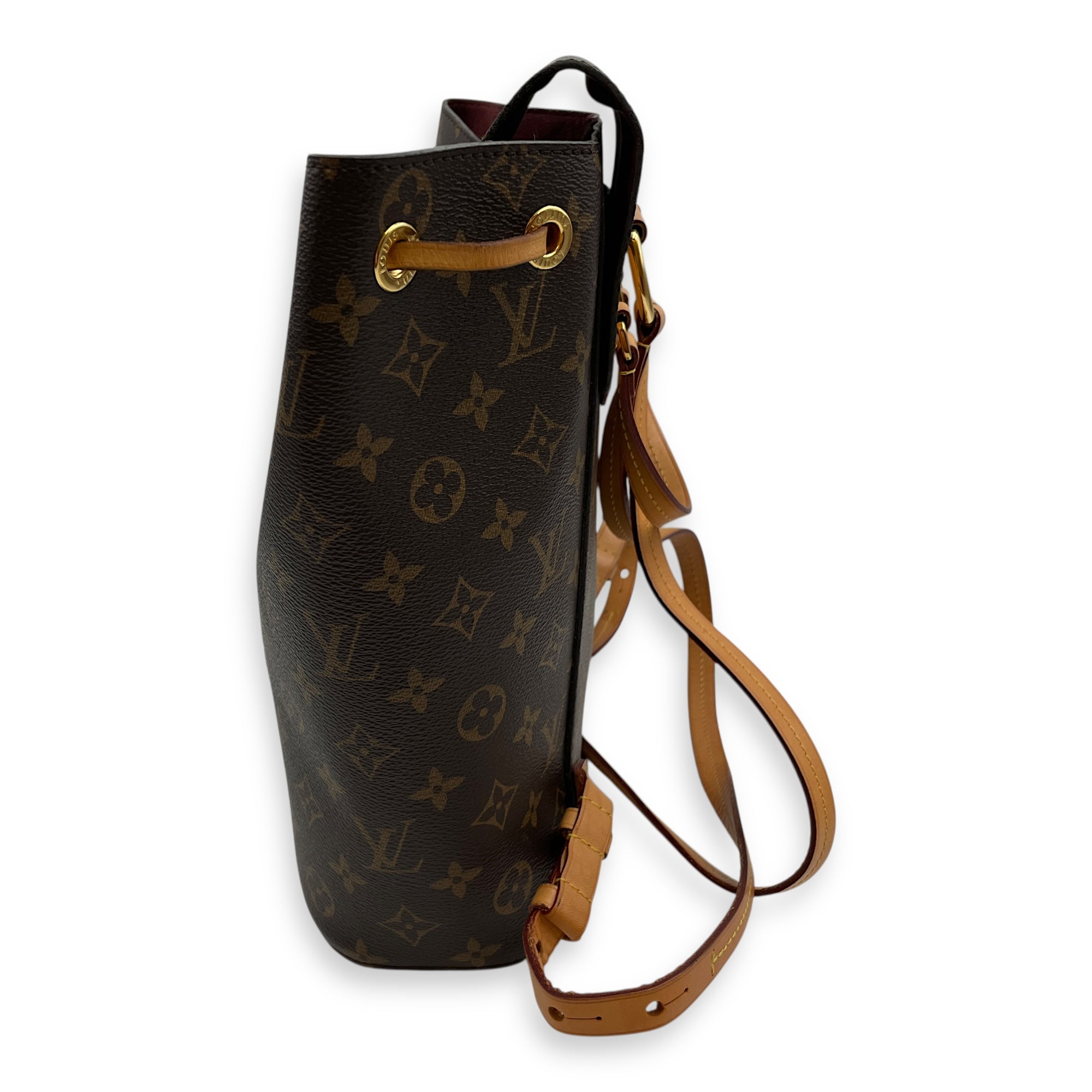 Monogram Montsouris Brown Backpack in Canvas, Gold hardware