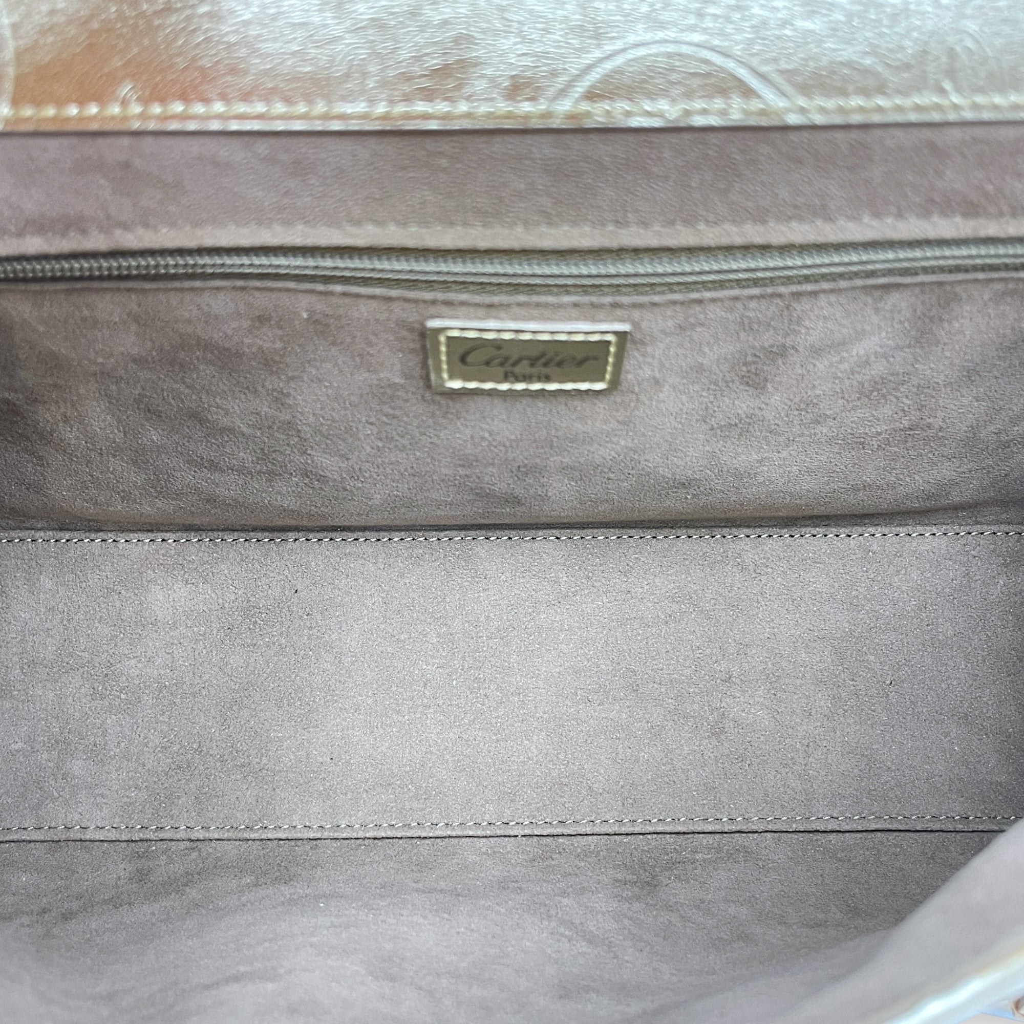 Happy Birthday Gold Top Handle Bag in Metallic, Brushed Gold hardware