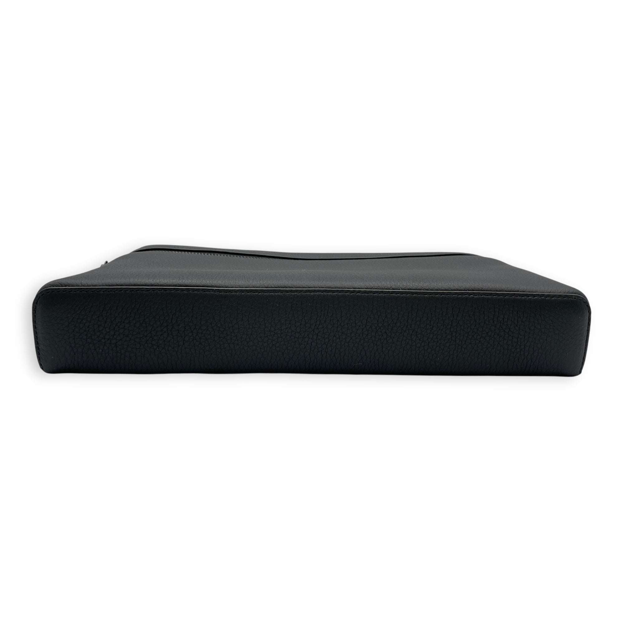 LP 29 Black Top Handle Bag in Calfskin, Ruthenium hardware