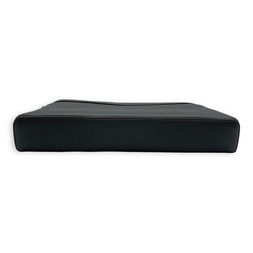 LP 29 Black Top Handle Bag in Calfskin, Ruthenium hardware