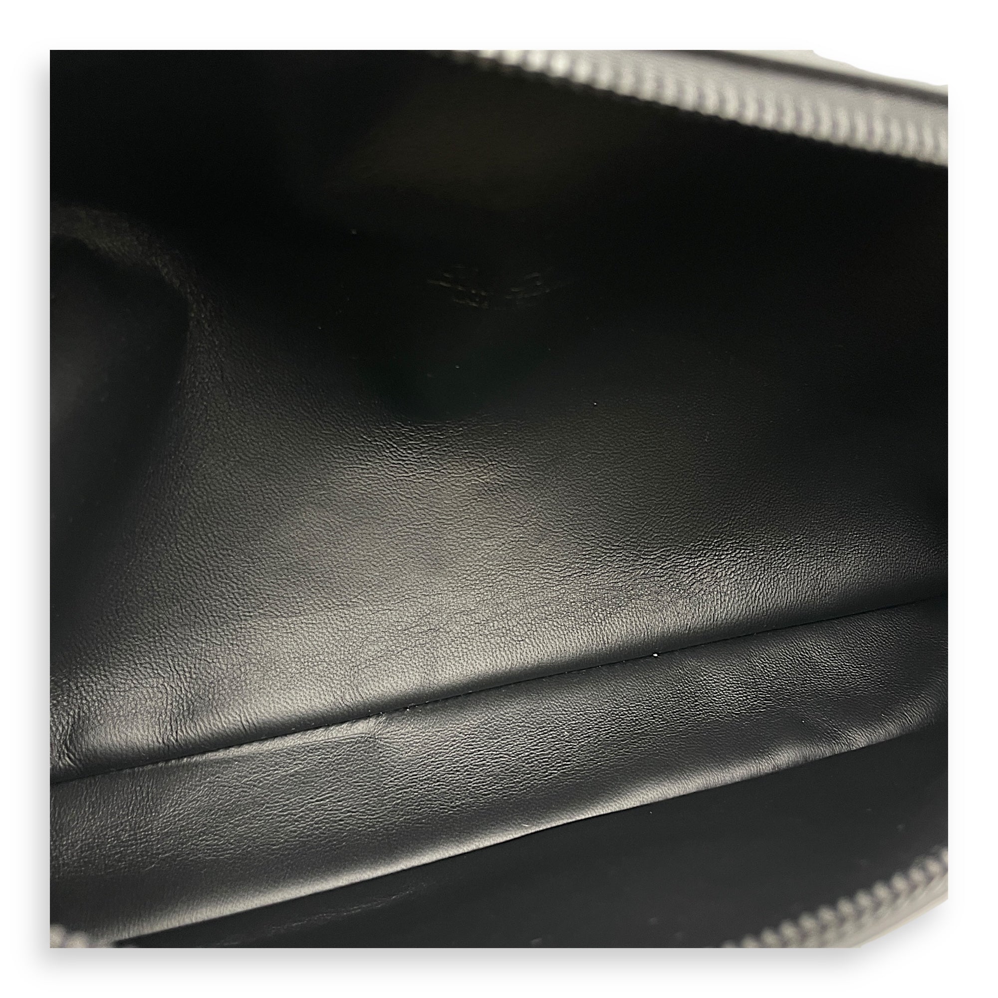 LP 29 Black Top Handle Bag in Calfskin, Ruthenium hardware