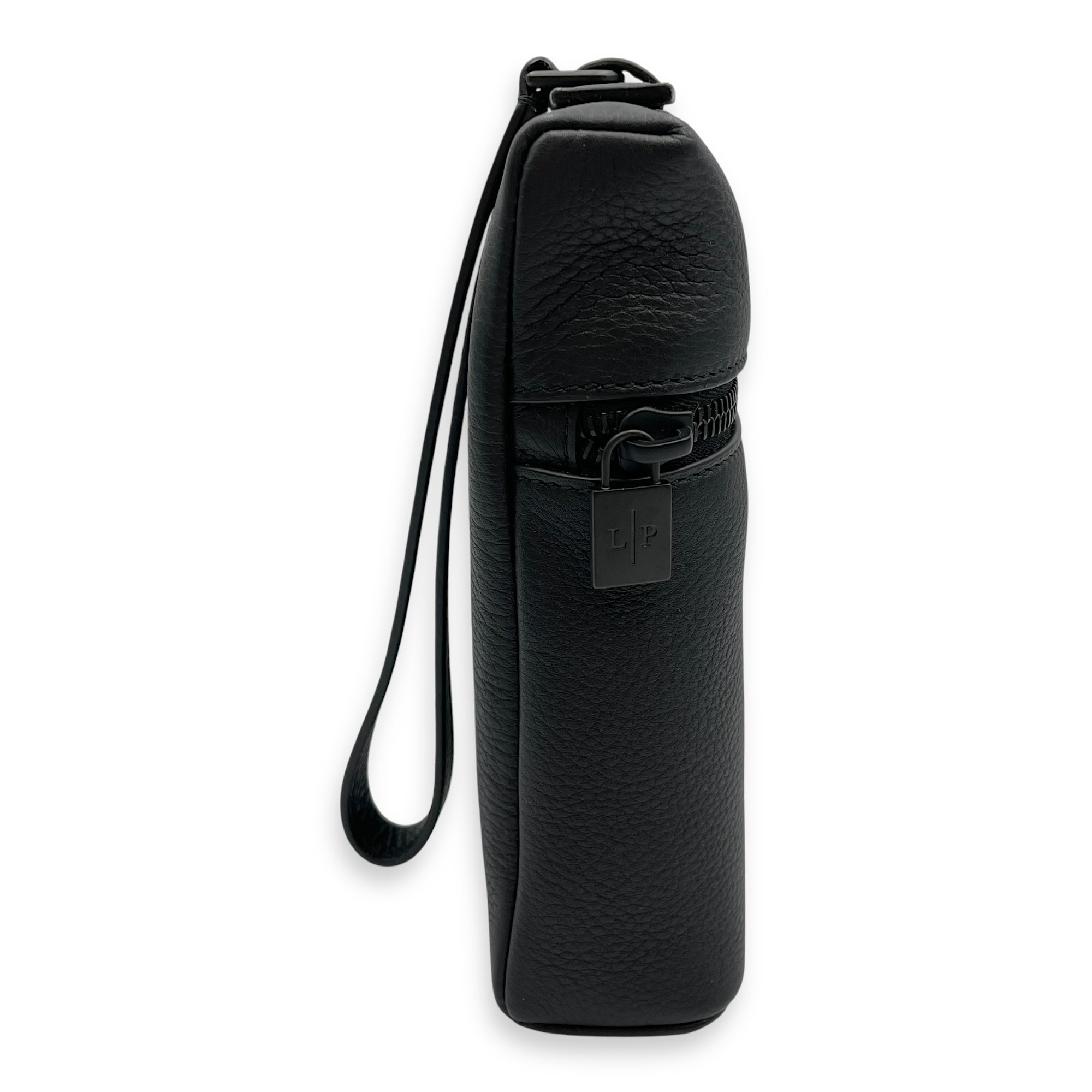 LP 29 Black Top Handle Bag in Calfskin, Ruthenium hardware