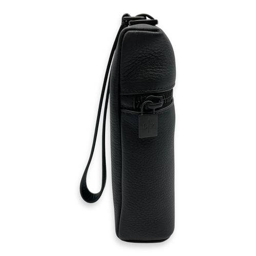LP 29 Black Top Handle Bag in Calfskin, Ruthenium hardware
