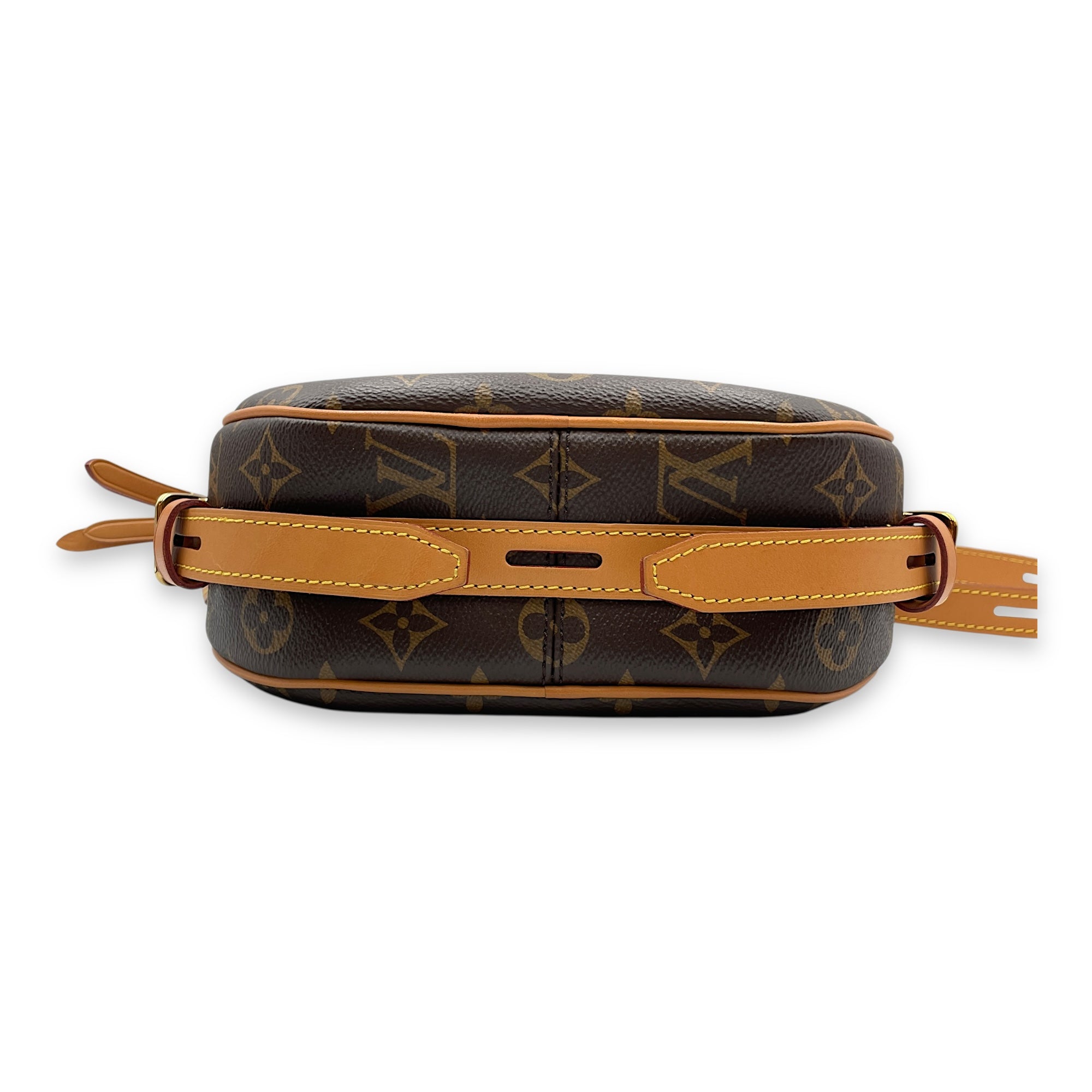 Boite Chapeau Souple Brown Monogram Crossbody Bag in Coated Canvas, Gold hardware