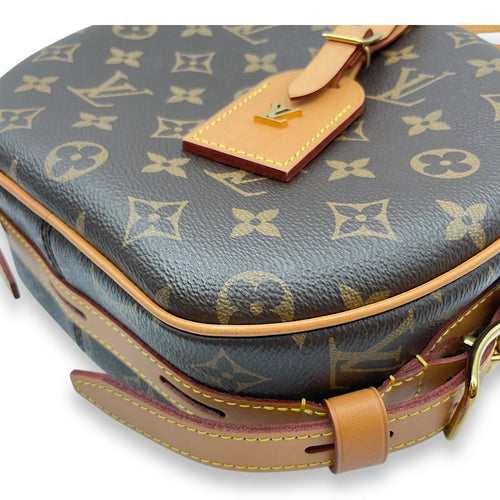 Boite Chapeau Souple Brown Monogram Crossbody Bag in Coated Canvas, Gold hardware