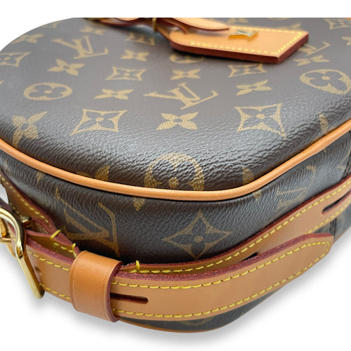Boite Chapeau Souple Brown Monogram Crossbody Bag in Coated Canvas, Gold hardware